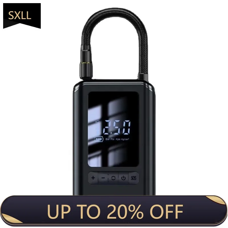 

SXLL 150 psi Portable Small Car Bicycle Tire Inflator Vehicle Air Compressor Pump 4000 mAh Electric Ball Air Pump