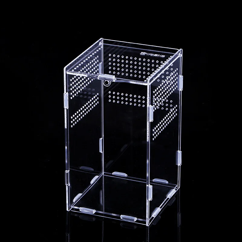 

Transparent Acrylic Reptile Terrarium Breeding Box Turtle Cage Nano Arboreal Tarantula Enclosure Dearded Dragon Accessories