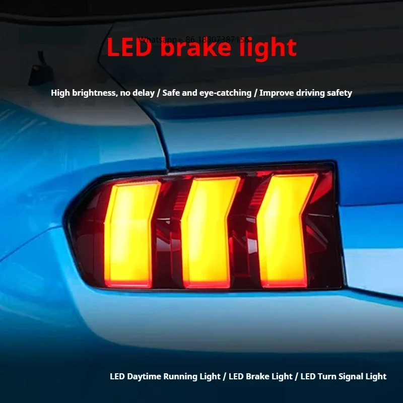 

FT Car Lights forFord Mustang Taillights 2023-2025 LED Tail Lamp Dynamic Turn Signal Light Car Taillights Assembly