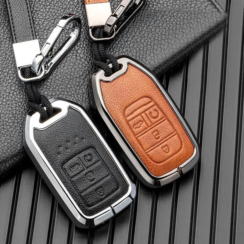 

For Honda 2022-2024 Accord Civic HR-V CR-V Pilot Sport SI EX EX-L 2 3 4 Button Zinc Alloy Car Key Case Cover Fob Protector Shell