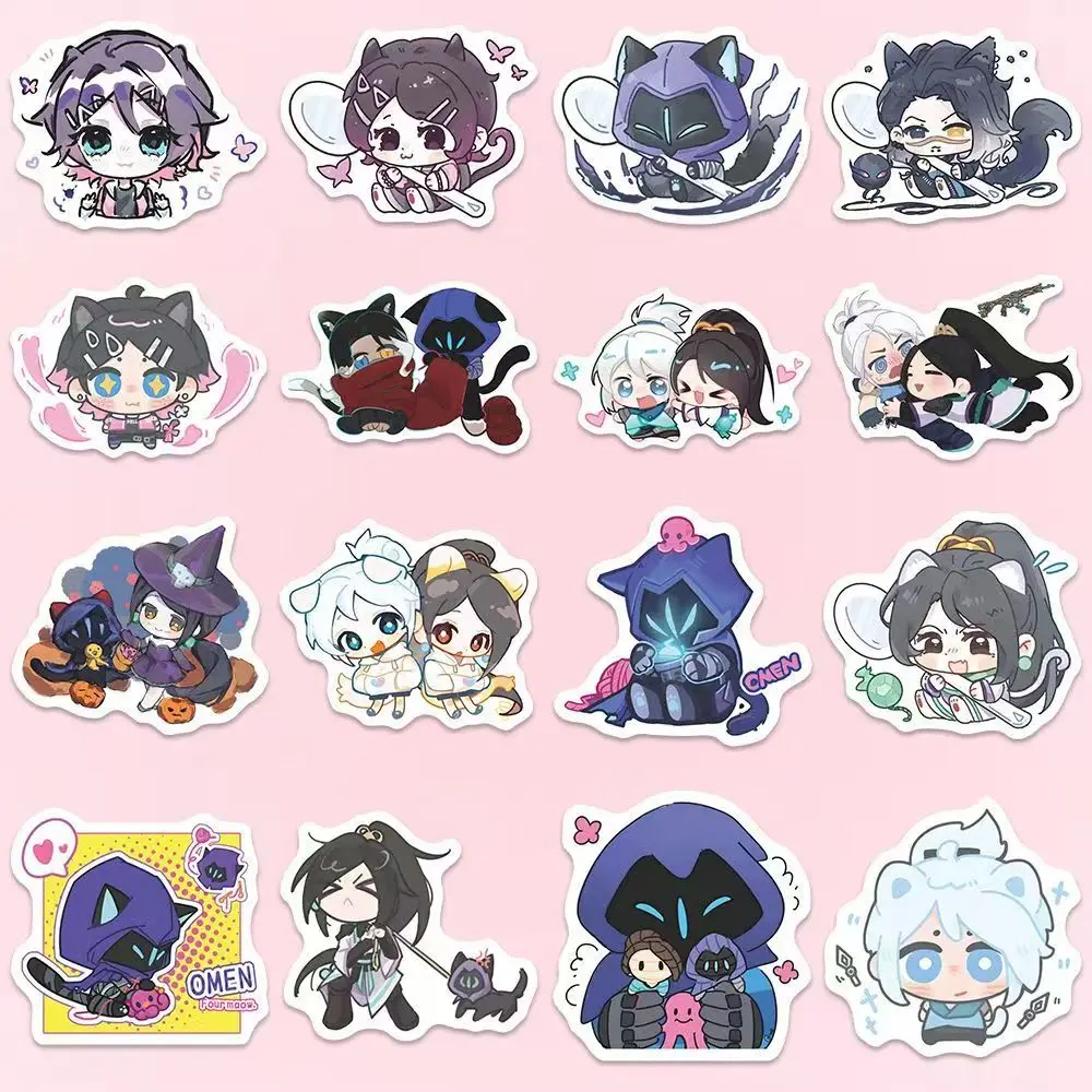 60 Leuke Valorant Stickers voor Laptops Bagage Gitaren Skateboards Briefpapier Kinderen Rollenspel Anime Games Waterdichte Decals
