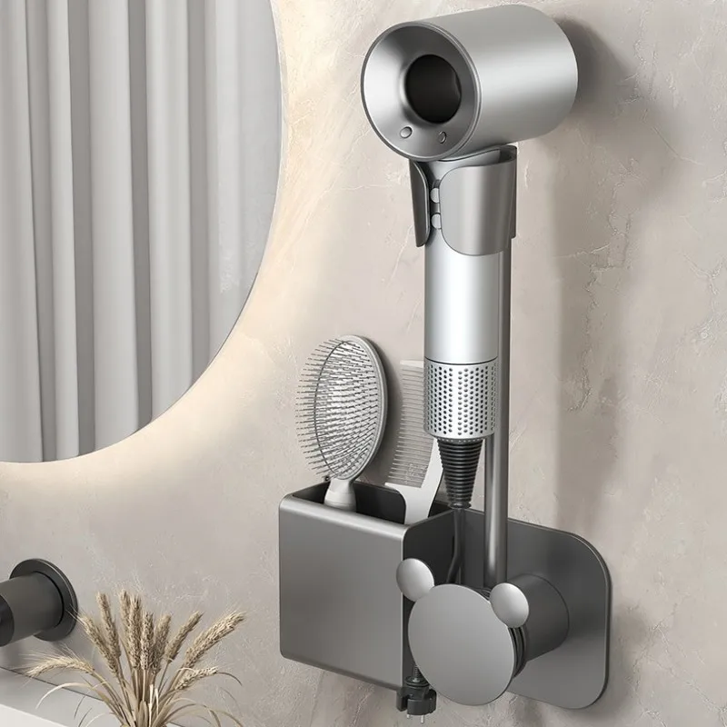 Hair Dryer Holder No Need To Hold Adjustable Wall Hanging Free Of Hands No need To Punch Holes Universal Air Duct Storage Rack