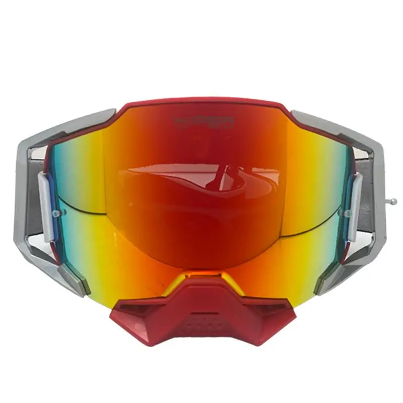 Snowmobile Motocross Goggles Scratch‑Resistant PC Lens Ventilated Foam Seal Non‑Slip Strap for Snow Terrain Rides