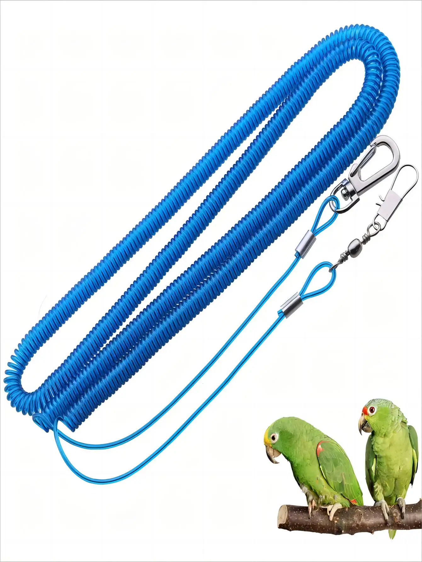 3/6/10/15/20M Parrot Bird Flight Training Leash Kit Tpu Wire Rope Bird Anti-bite Durable Training Rope Pet Bird Flight Leash