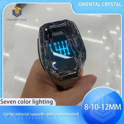 La perilla de palanca de cambios de cristal es adecuada para Toyota/Mitsubishi/Volkswagen/R135-246/135-24R/Mazda/KIA/Nissan/Suzuki/Subaru/LED siete colores