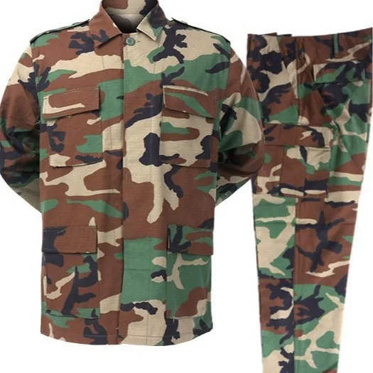 Conjunto de 2 Piezas de Camuflaje BDU para Hombre, Traje de Entrenamiento Táctico, Ropa de Combate para Trabajo al Aire Libre, Caza, Campamento, Senderismo