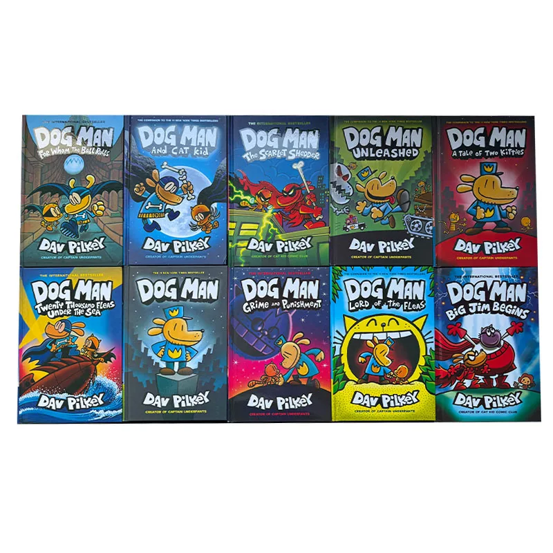 

5 Books/set Dog Man Detective Dog's Adventures Hardcover New Edition Set Picture English Books Comic