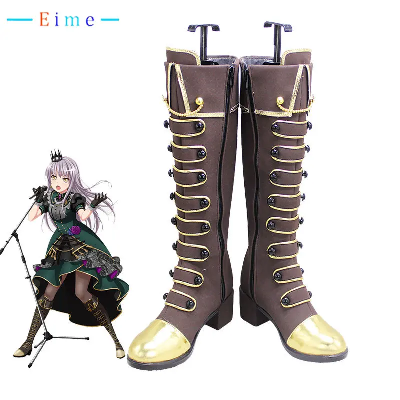 

Yukina Minato Cosplay Shoes Anime BanG Dream Cosplay Prop PU Leather Shoe Halloween Carnival Boot Custom Made