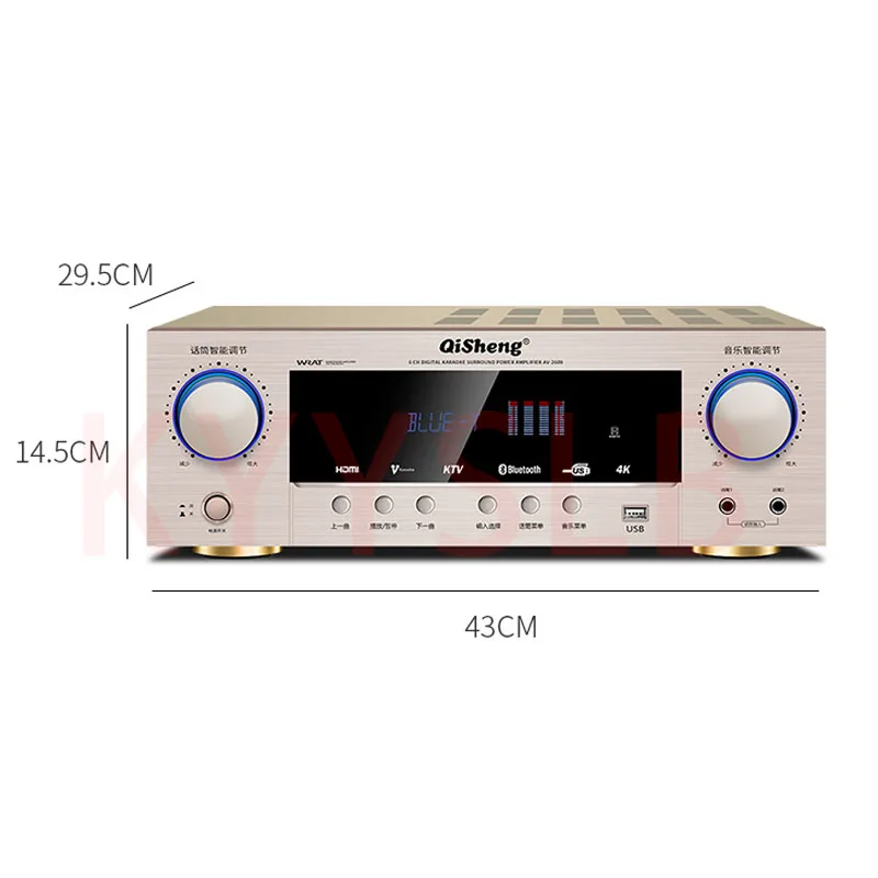 เครื่องขยายเสียง5.0บลูทูธแบบ lossless HD 1500W บ้านพลังงานสูง5.1เครื่องขยายเสียงระดับมืออาชีพเล่นคาราโอเกะเบสหนัก