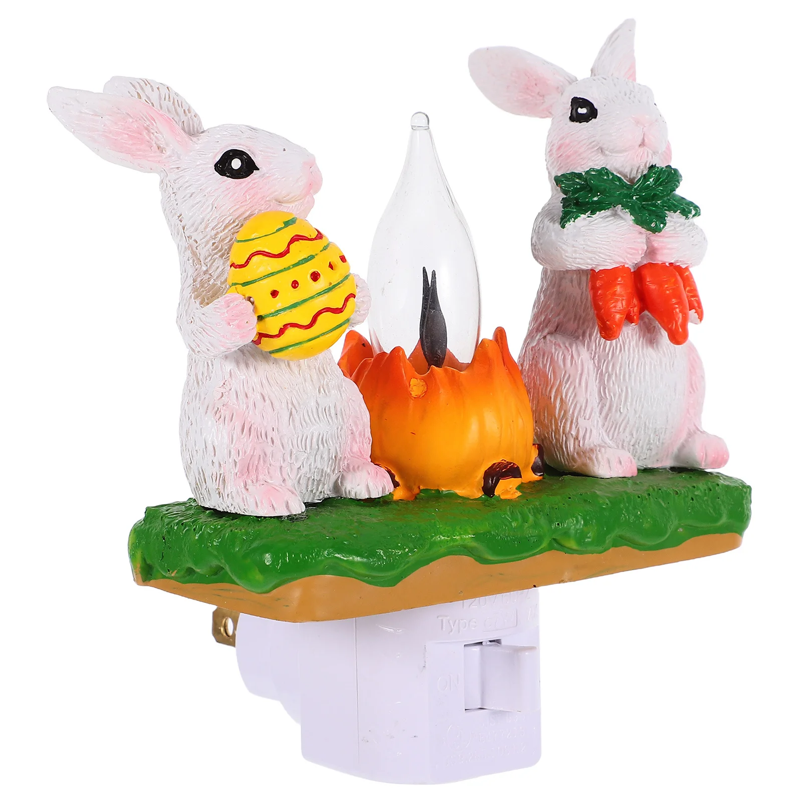 Adorable Easter Bunny Resin Nightlight Room Night Light LED Rabbit Decorative Lamp Party Lights Rabbit Lamp