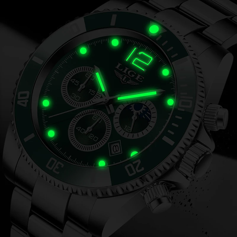 Relogio Masculino LIGE New Military Quartz Watch Men Top Brand Luxury Fashion Waterproof Watches Men Business Date Chronograph