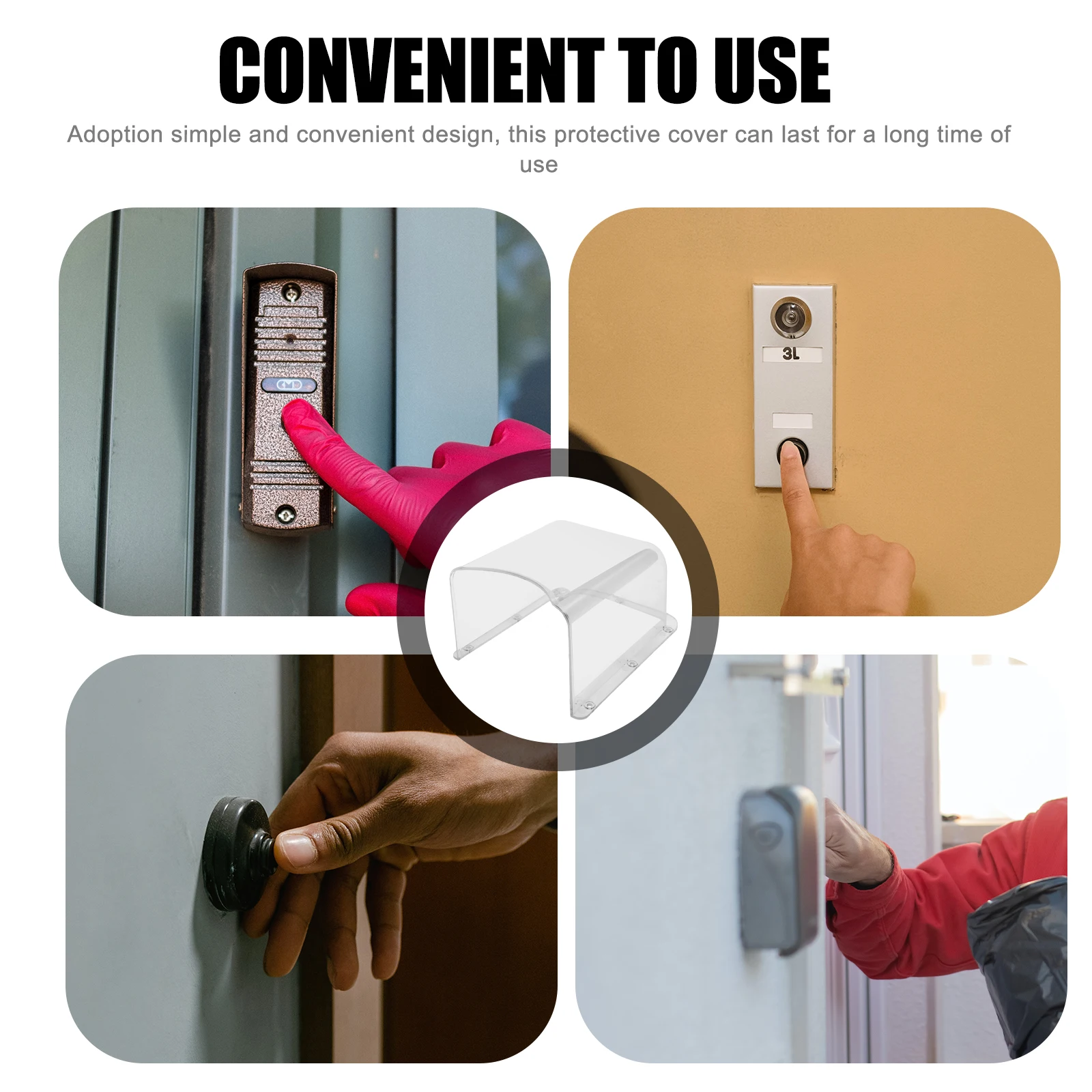 

Multi-Use Doorbell Rainproof Acrylic Cover Splash-Proof Protective Cover for Outdoor Door Access Control Machine