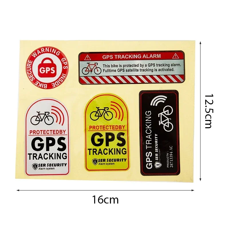 GPS Tracking Alarm Aufkleber MTB Rennrad Roller Motorrad Anti-Diebstahl Aufkleber Warnung Reflektierende Paster für Fahrrad Zubehör – Detail 3