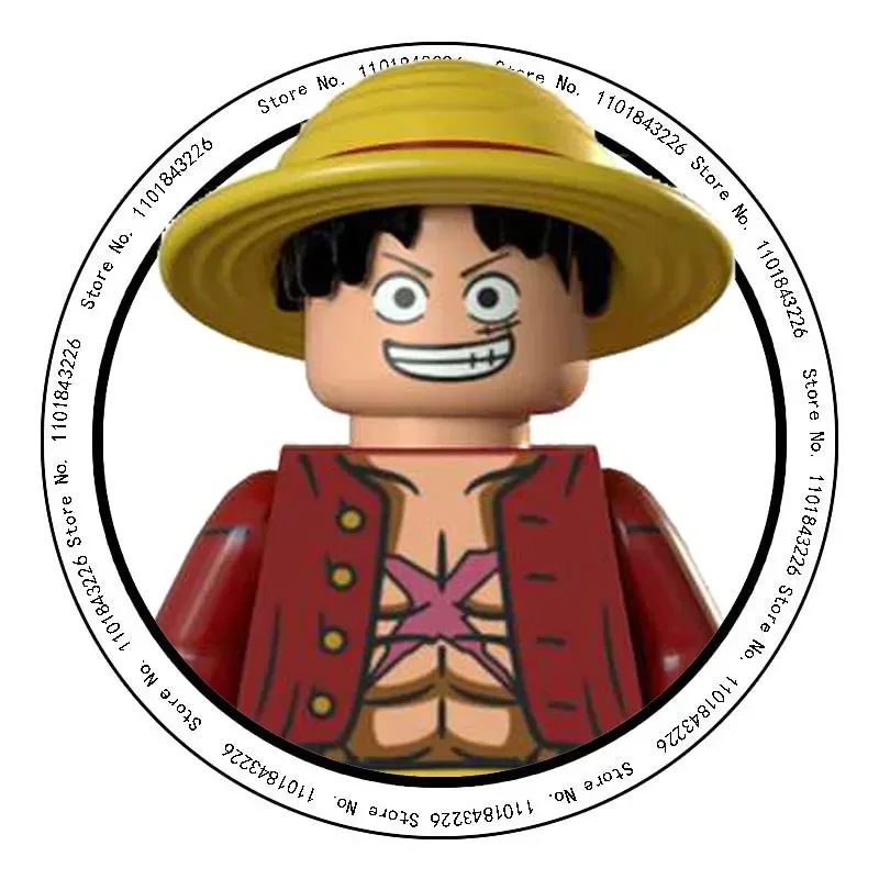 One Piece Figures Buliding Blocks Bricks Luffy Zoro Mini Anime Action Figures Heads Series Educational Kids Toys Birthday Gifts