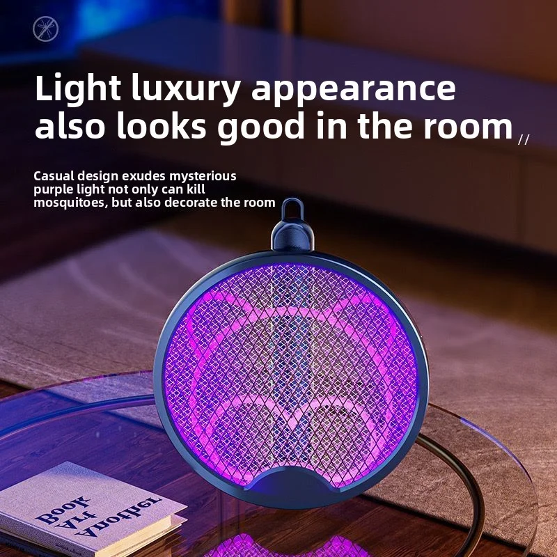 

Ручная электрическая мухобойка, лампа для уничтожения комаров, мухоловка, перезаряжаемая электронная ловушка, для путешествий, дома, пикника, насекомых