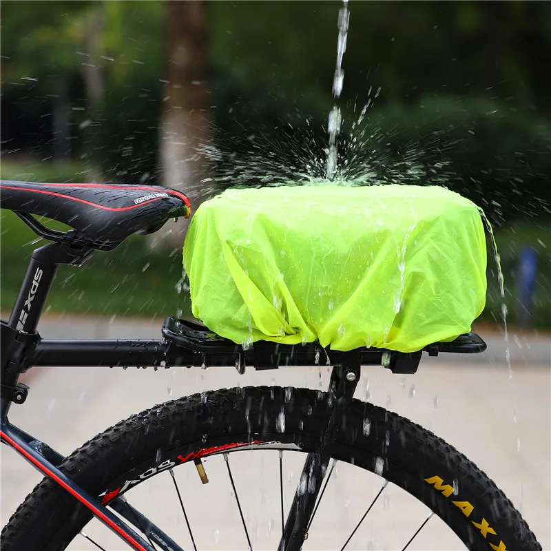 WEST BIKING 4L Bicycle Bag Bike Rear Basket Waterproof Pannier With Rain Cover Back Rack Rear Seat Saddle Bag Cycling Luggage