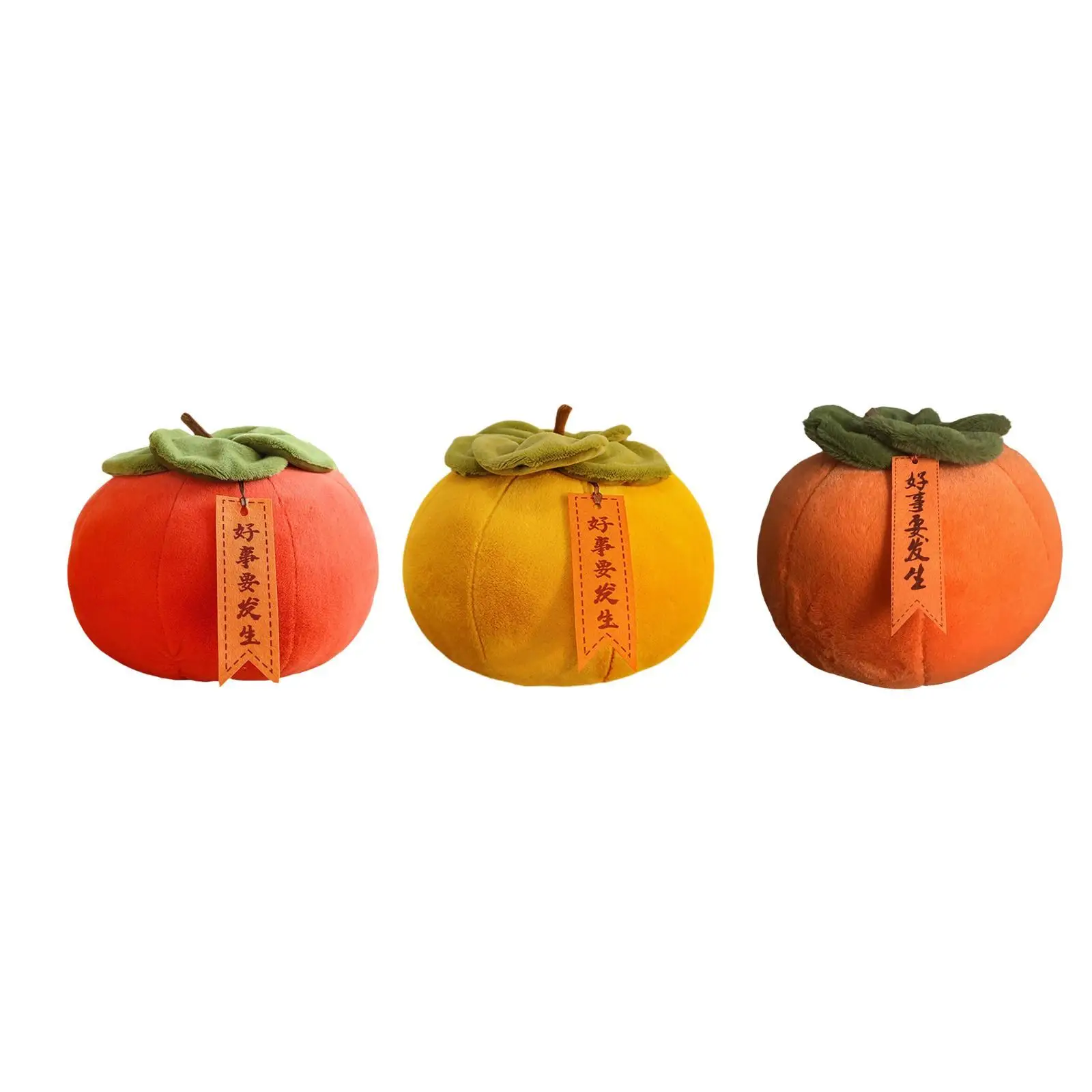 Persimmon Kussen Speelgoed Decoratie Knuffelkussen Schattig 3D-vormig kussen Persimmon Sierkussen voor woonkamer Autobank