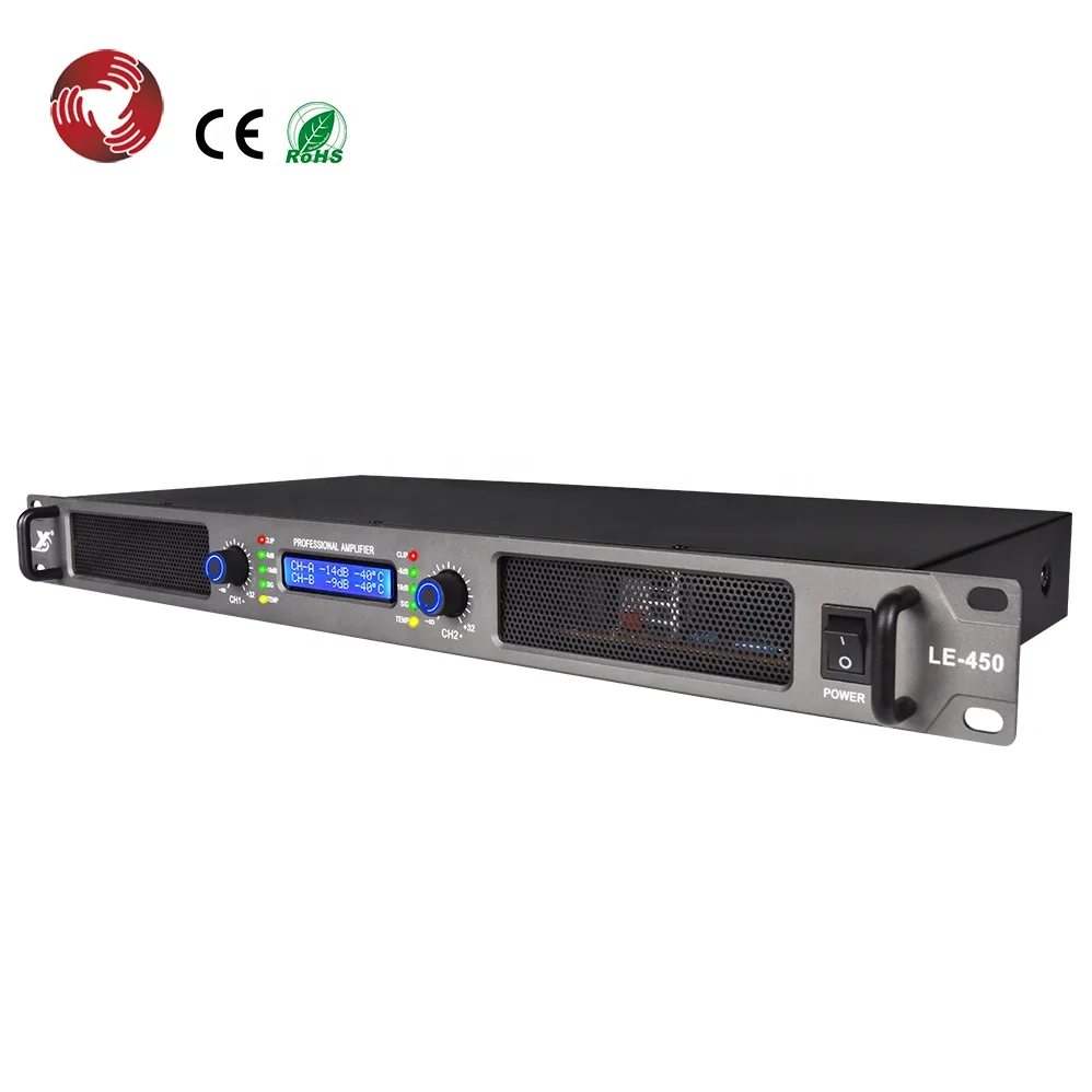 

D Class 450W*2 with screen power amplifier for sale 1u sound power amplifier