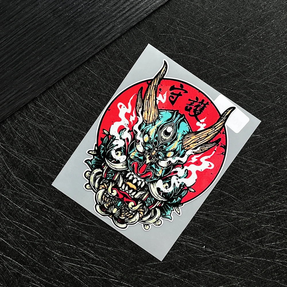 JDM Guardian Dragon Reflective Car Sticker Motorcycle Body Decorative Decal Accessories for Kawasaki Z900 MT07 CB650R Tenere 700