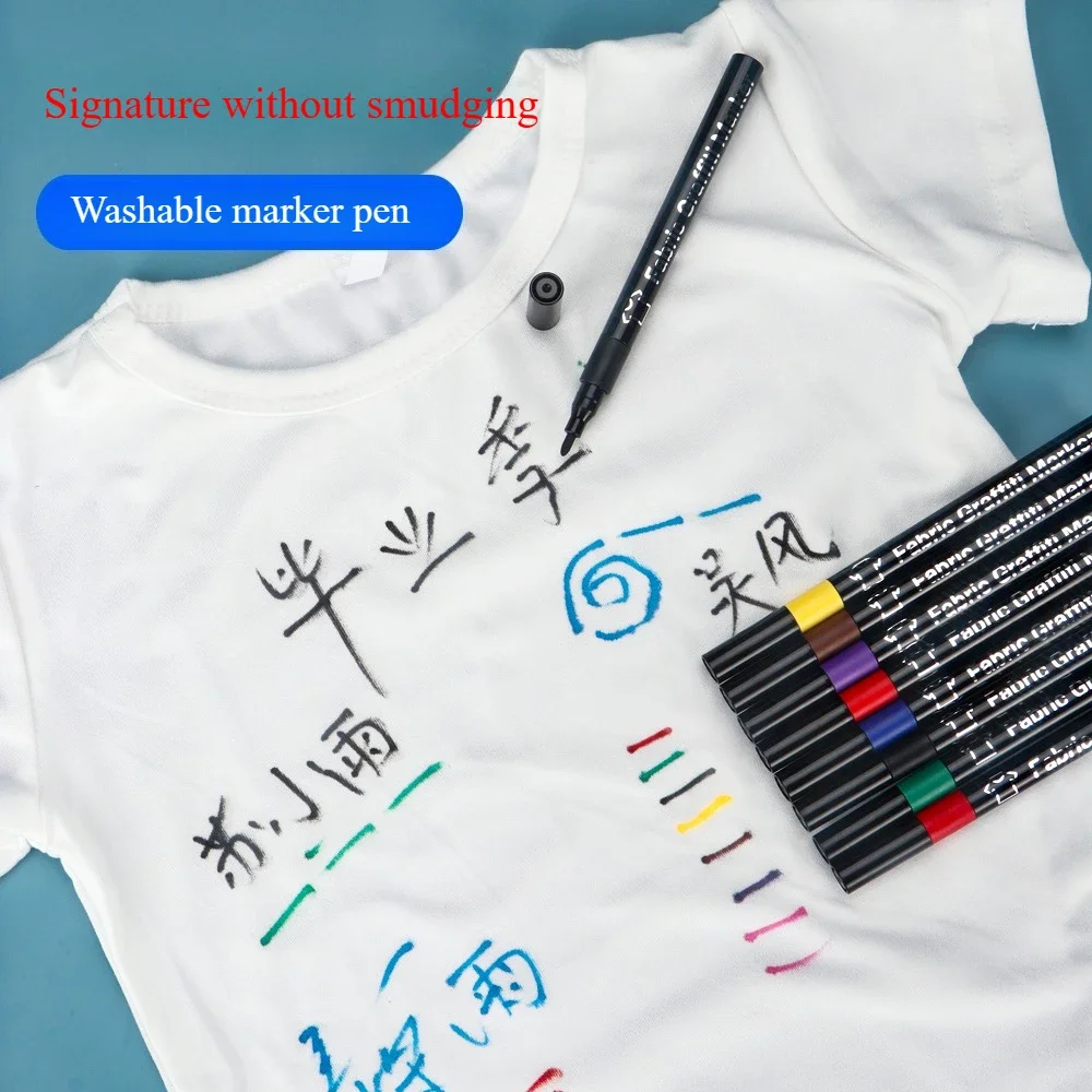 6/8/12/24/30 ألوان أقلام خطاط (ماركر) من القماش مقاوم للماء علامات ملونة القلم للفنان روك اللوحة الزجاج السيراميك النسيج لتقوم بها بنفسك بطاقة القلم