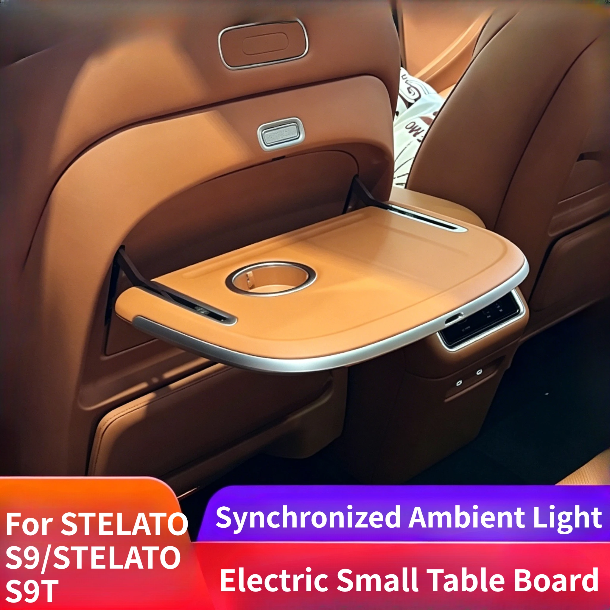 

For STELATO S9/STELATO S9T Rear Electric Small Table Board Foldable Wireless Charging Table Board Ambient Light Accessories