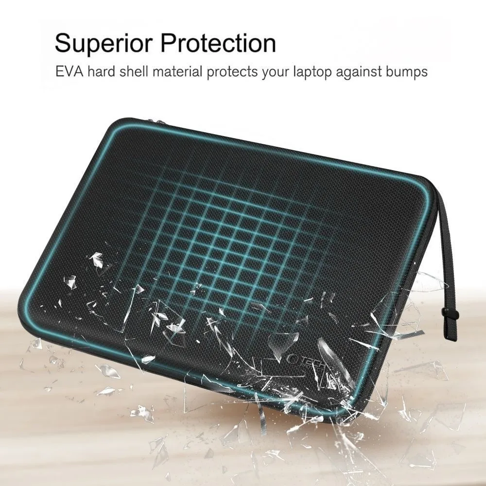 13/16 inch Laptop Sleeve Case EVA Shockproof Protective Case Water Resistant Multifunctional Carrying Pouch Universal