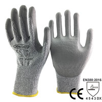 1 pair Anti-Knife Security Protection Glove with HPPE Liner Cut Resistant Safety Working Gloves