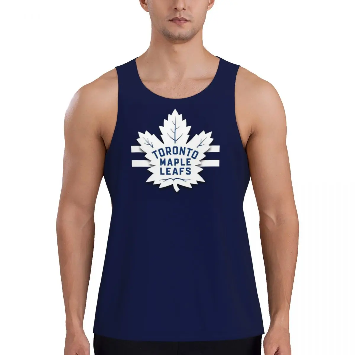 

Быстросохнущая рубашка без рукавов с кленовыми листьями Toronto Gym Tank Muscle, дышащий жилет для бодибилдинга