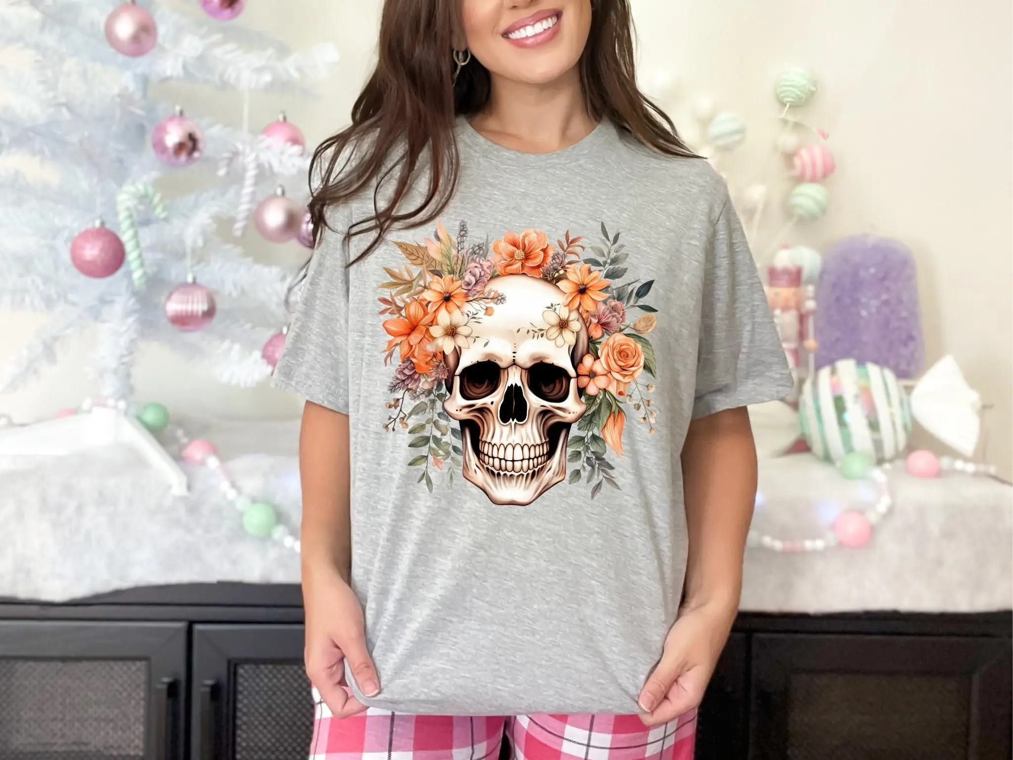 Dia de los Muertos T shirt Sugar Skull Flowers Cute Colorful Day of the Dead Mexican Halloween Costume 2024