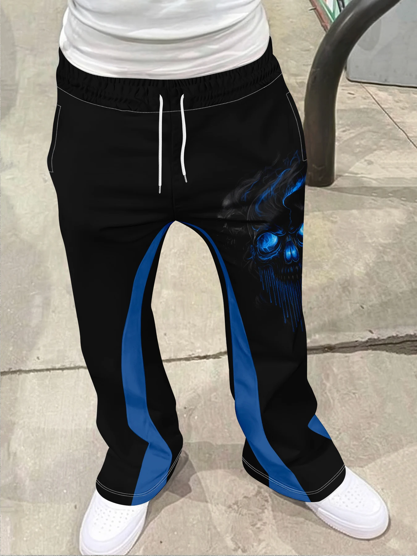 

Men's New Printed Holiday Fashion Pants Flared Pants Hip-hop Street Style Fashion Drawstring Pants Outdoor Travel Beach Pants