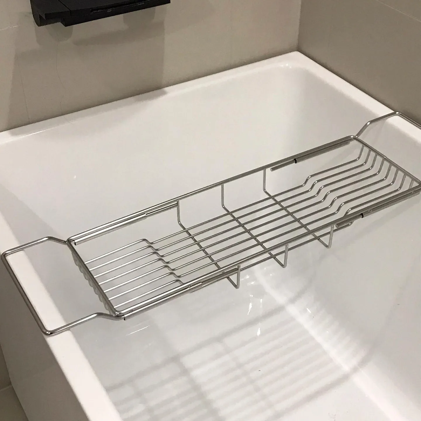 

Retractable Bath Shelf Premium Stainless Steel Side Tray Bath Shelf Board Bathroom significant other