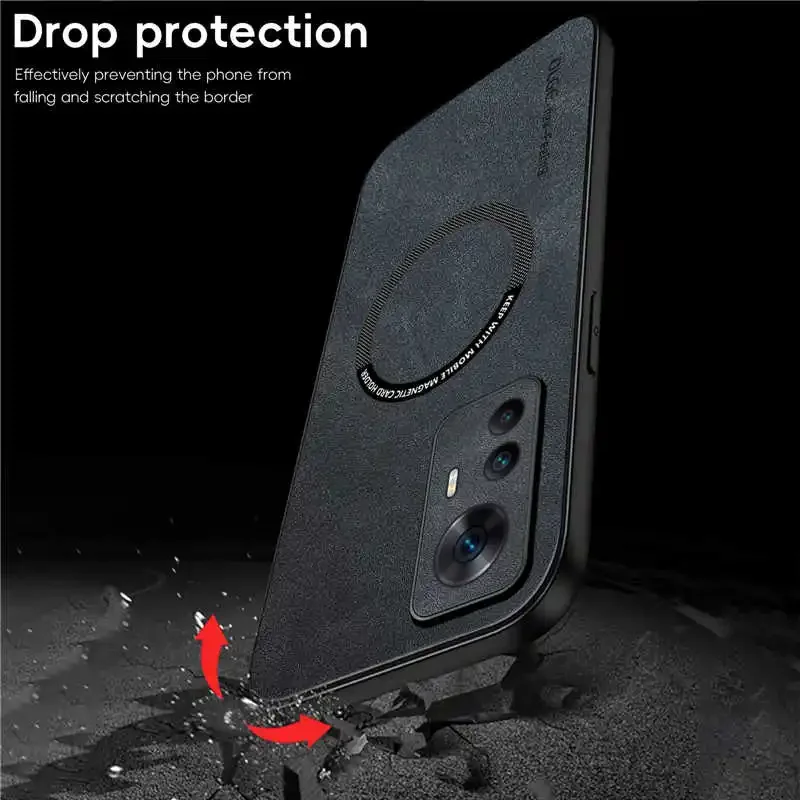 Magnetic Retro Leather Case For Xiaomi 12 Pro 12T Xiaomi12 Pro Xiaomi12T 5G Wireless Charging Phone Case Cover