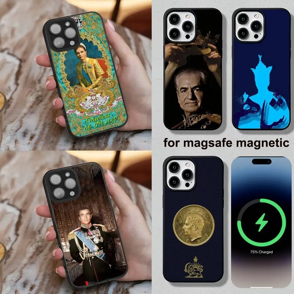 

Mohammad Reza Pahlavi Phone Case For iPhone 16,15,14,13,12,11,Plus,Pro,Max,Mini Soft Magesafe Magnetic Wireless Charge
