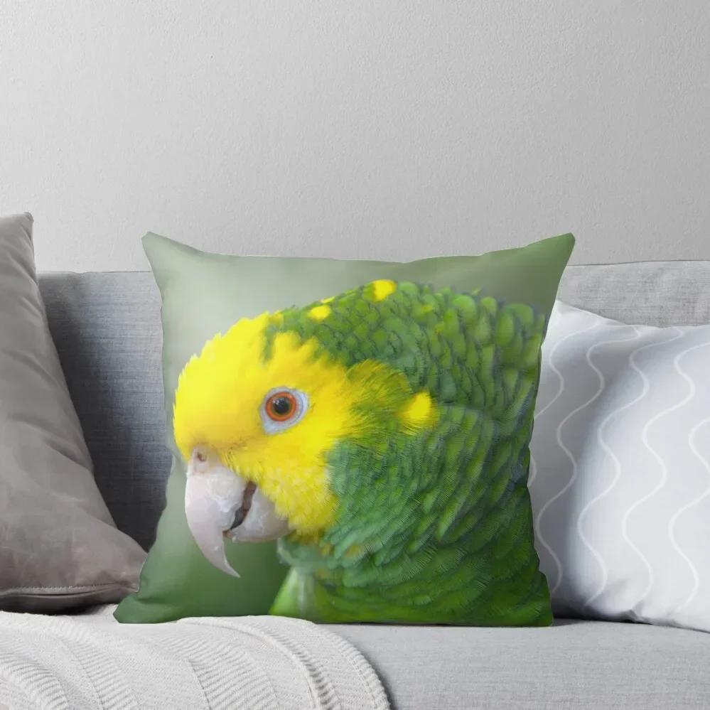 Yellow Headed Amazon Parrot Throw Pillow Christmas Pillows Cushions Cover Pillow