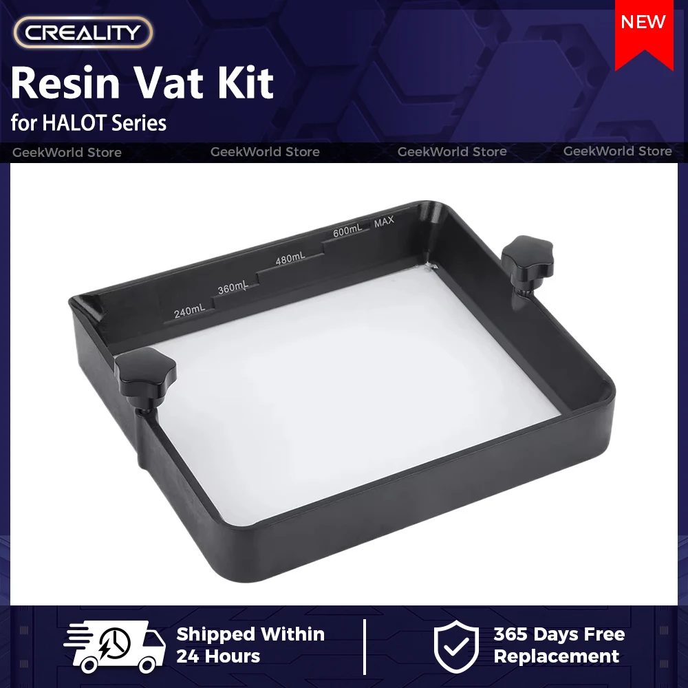 

Creality HALOT-ONE Pro Resin Vat Kit Металлический резервуар FEP Предварительно установленный металлический каркас с легкой очисткой для 3D-принтера HALOT ONE Plus/SKY