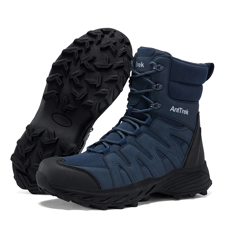 Winter High Quality Platform Outdoor Boots Man Blue Professional Men's Tactical Boots Size47 Non-slip Hiking Boots Men Trainers