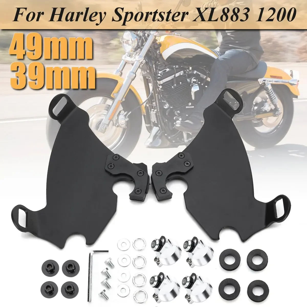 

Big Sale 39MM/49MM Motorcycle Headlight Full Fairing Trigger Lock Mounting Kits For Harley Motorcycle Sportster XL883 1200