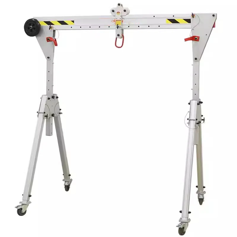 

500 кг/400 кг Складной алюминиевый мобильный портальный кран/алюминиевый легкий мини-подъемник Регулируемый портативный портальный кран (по индивидуальному заказу)