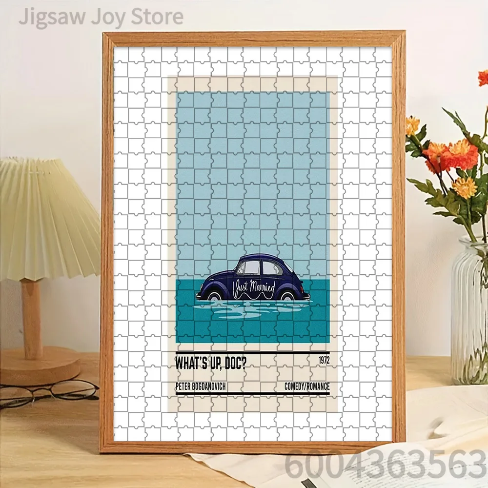 

Пазл-головоломка из бумаги «Что, господа» (1972) с ретро-автомобилем VW Beetle, по мотивам комедийно-романтического фильма, классический автомобильный арт-пазл из бумаги