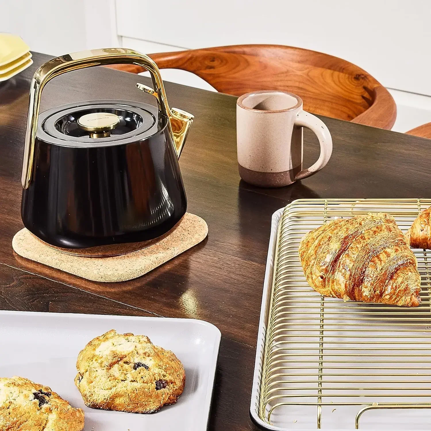 Hot SalesCaraway Tetera con silbido de 2 cuartos - Tetera duradera de acero inoxidable - ebullición rápida