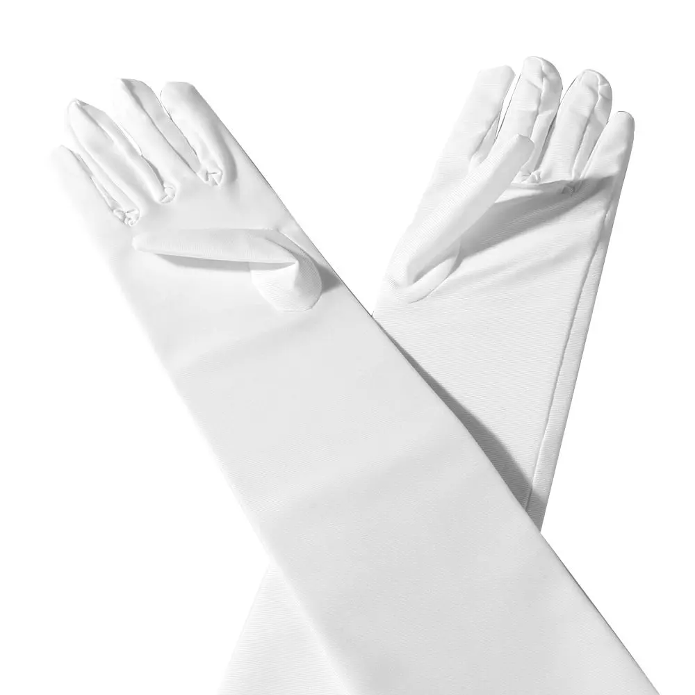 Lady Wedding Bridal Opera Satin Prom Costume Long Gloves