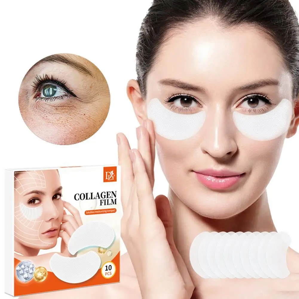 Collagen Film Korea Collagen Soluble Patches Film Anti Aging Eye Mask Wrinkles Remover Moisturizing Face Lifting