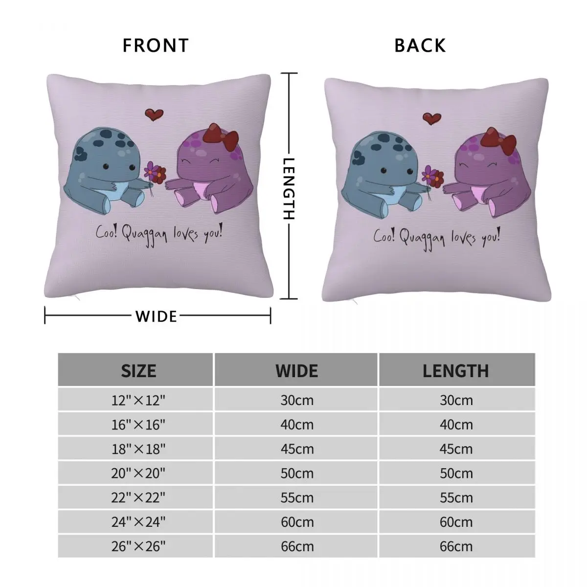 Guild Wars Quaggan Loves You Square Pillowcase Polyester Linen Velvet Pattern Zip Decorative Pillow Case Car Cushion Case 45x45