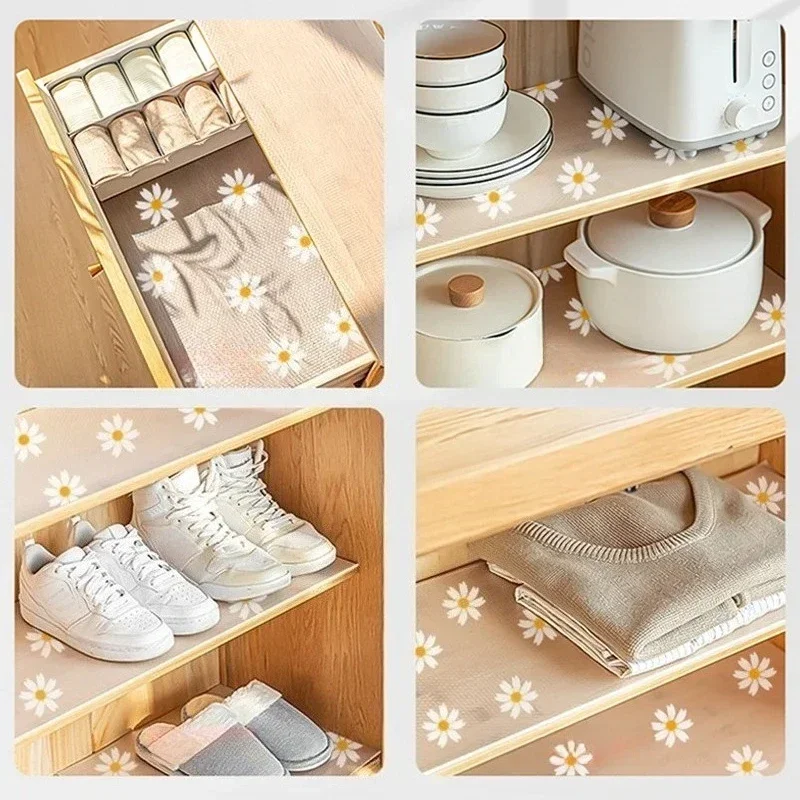 1PC EVA Paper Drawer Mat Wardrobe Kitchen Cabinet Mat Waterproof and Oil-proof Mats Non-stick Cabinet Household Waterproof Mats