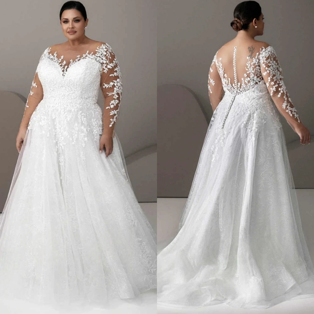 

Customized Plus Size Elegant White Organza Exquisite Wedding Dress Bridal Gowns Luxury Appliques High Quality Bridal Party
