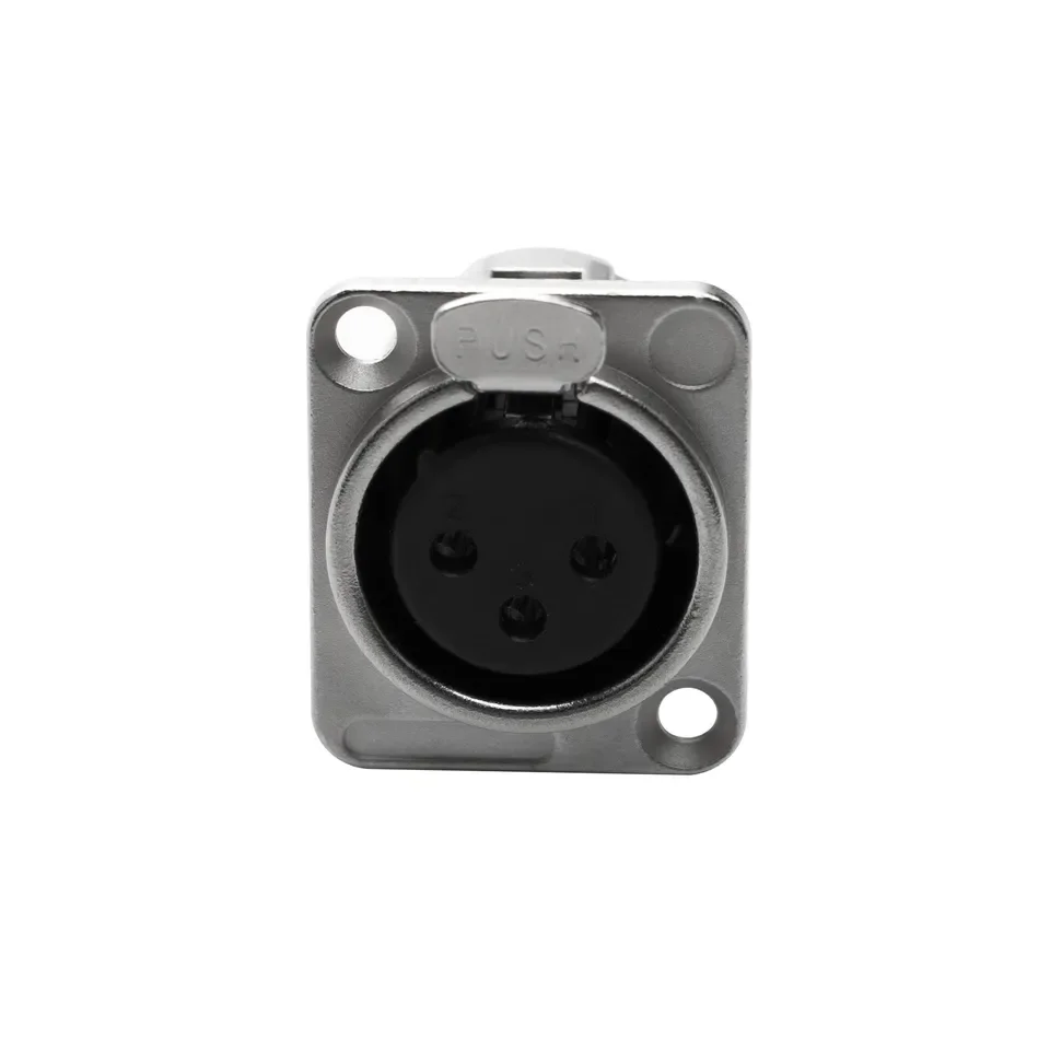 Pro-C Nickel Shell 3 Pin Male Female XLR Cannon D Type Panel Mount Audio Mic Mixer chassis Socket Microphone Connectors