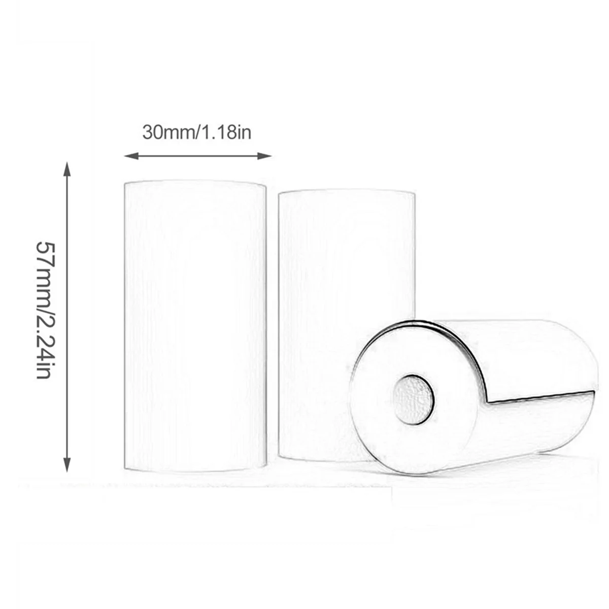 10 rolek papieru termicznego kasa fiskalna papieru terminal POS 57x30mm papier termiczny do kasa fiskalna drukarki