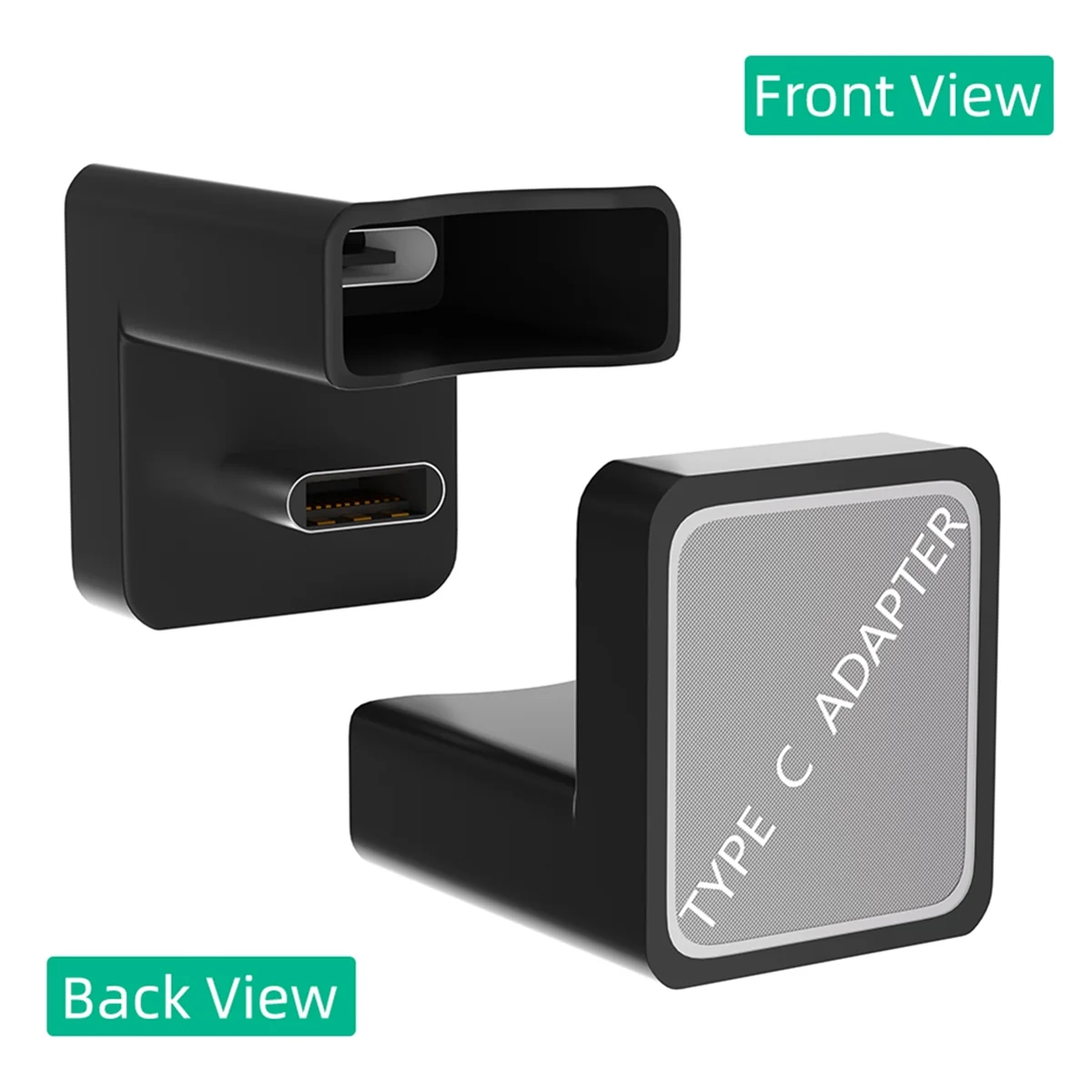 Adaptador USB C tipo C macho a hembra de 90 grados, adaptador de extensión USB-C USB 3,1 tipo C macho a hembra para ordenador portátil y tableta