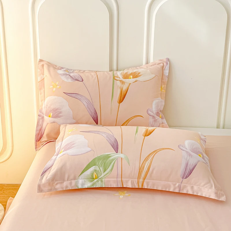 

Cotton Pillowcase Cute Bear Heart Print Soft Breathable Cover for Bed Sofa Dorm Sleeping Cushion Kids Room Decor Bedding Set