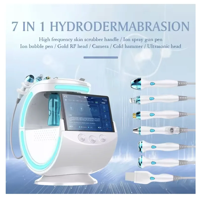 

7 in 1 Hydro Facial Skin Care Machine Ultrasonic Rejuvenation Dermabrasion Hyperbaric Oxygen Facial Device for Deep Cleansing